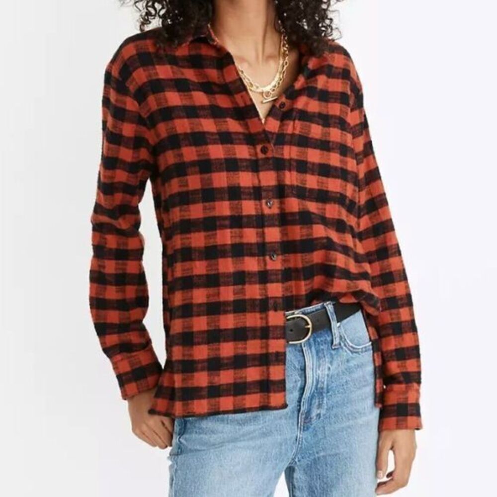 Madewell Flannel Oversized Ex-Boyfriend Shirt‎